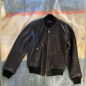 Buck Mason leather bomber